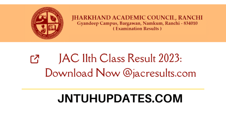 JAC 11th Class Result 2023: Official Announcement and Result Checking Guide